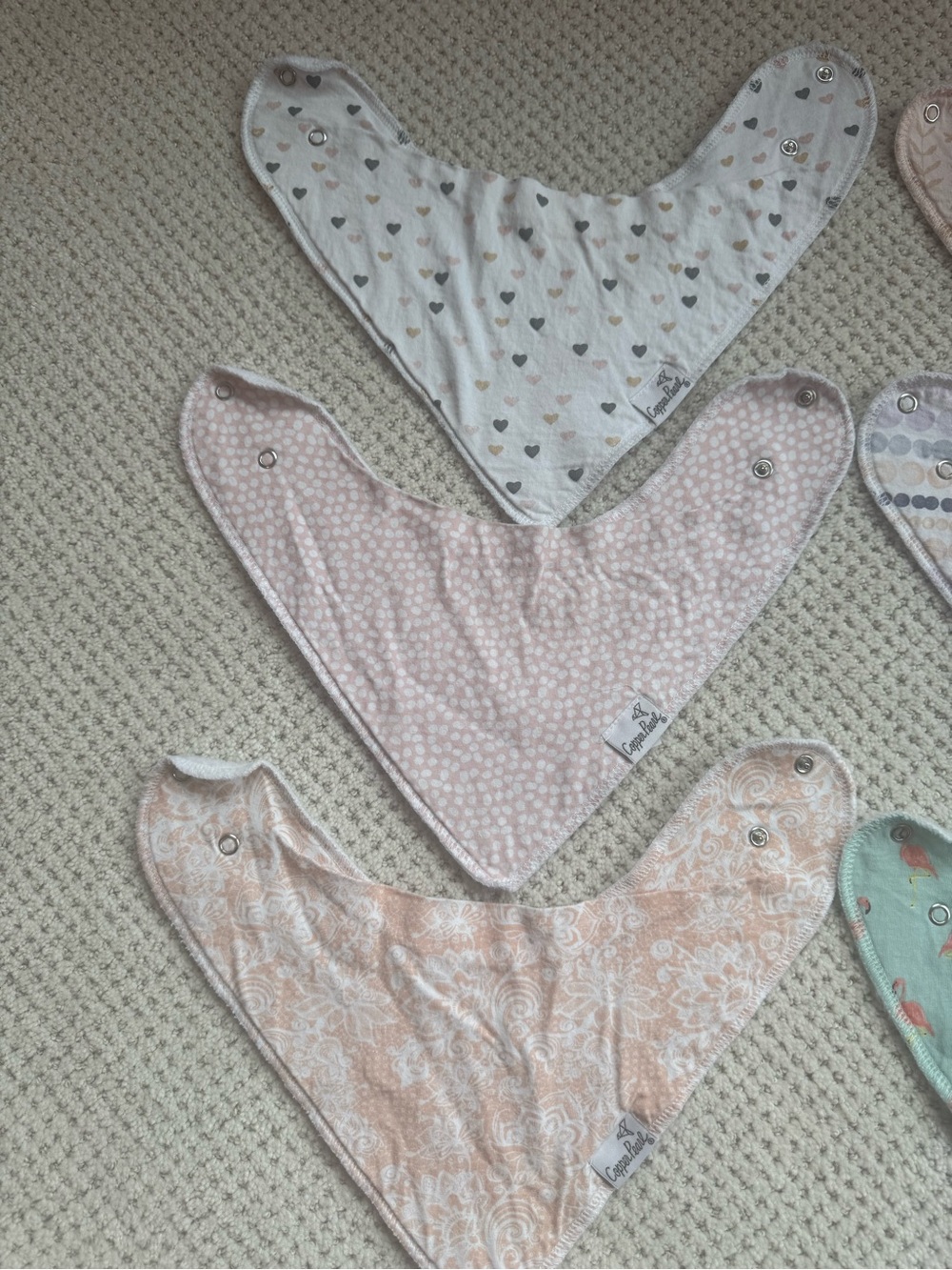 COPPER PEARL Baby Bandana Bib Bundle (Set of 9) - Picture 2 of 4